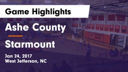 Ashe County  vs Starmount Game Highlights - Jan 24, 2017