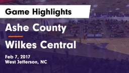 Ashe County  vs Wilkes Central  Game Highlights - Feb 7, 2017