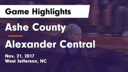 Ashe County  vs Alexander Central  Game Highlights - Nov. 21, 2017