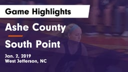 Ashe County  vs South Point  Game Highlights - Jan. 2, 2019