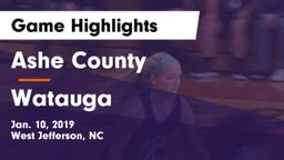 Ashe County  vs Watauga  Game Highlights - Jan. 10, 2019