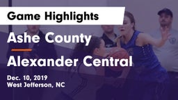 Ashe County  vs Alexander Central  Game Highlights - Dec. 10, 2019