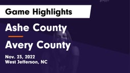 Ashe County  vs Avery County  Game Highlights - Nov. 23, 2022