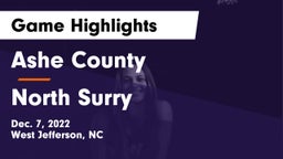Ashe County  vs North Surry  Game Highlights - Dec. 7, 2022