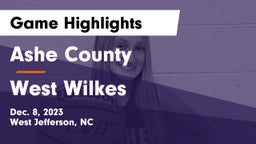 Ashe County  vs West Wilkes  Game Highlights - Dec. 8, 2023