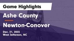 Ashe County  vs Newton-Conover  Game Highlights - Dec. 21, 2023
