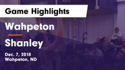 Wahpeton  vs Shanley  Game Highlights - Dec. 7, 2018