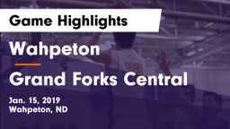 Wahpeton  vs Grand Forks Central  Game Highlights - Jan. 15, 2019