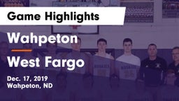Wahpeton  vs West Fargo  Game Highlights - Dec. 17, 2019