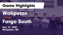 Wahpeton  vs Fargo South  Game Highlights - Feb. 27, 2020