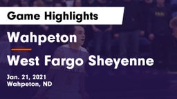 Wahpeton  vs West Fargo Sheyenne  Game Highlights - Jan. 21, 2021