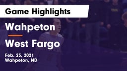 Wahpeton  vs West Fargo  Game Highlights - Feb. 23, 2021