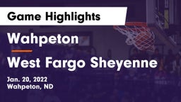 Wahpeton  vs West Fargo Sheyenne  Game Highlights - Jan. 20, 2022