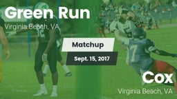 Matchup: Green Run High vs. Cox  2017