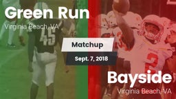 Matchup: Green Run High vs. Bayside  2018
