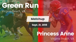 Matchup: Green Run High vs. Princess Anne  2018