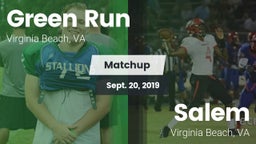 Matchup: Green Run High vs. Salem  2019