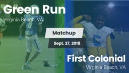 Matchup: Green Run High vs. First Colonial  2019