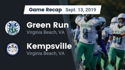 Recap: Green Run  vs. Kempsville  2019