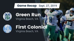 Recap: Green Run  vs. First Colonial  2019