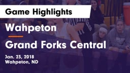 Wahpeton  vs Grand Forks Central  Game Highlights - Jan. 23, 2018