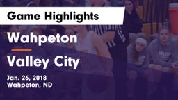Wahpeton  vs Valley City  Game Highlights - Jan. 26, 2018