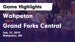 Wahpeton  vs Grand Forks Central  Game Highlights - Feb. 21, 2019