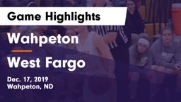 Wahpeton  vs West Fargo  Game Highlights - Dec. 17, 2019