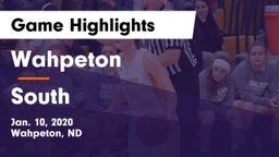 Wahpeton  vs South Game Highlights - Jan. 10, 2020