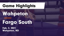 Wahpeton  vs Fargo South  Game Highlights - Feb. 2, 2021