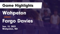 Wahpeton  vs Fargo Davies  Game Highlights - Jan. 13, 2023