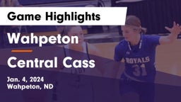 Wahpeton  vs Central Cass  Game Highlights - Jan. 4, 2024