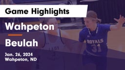 Wahpeton  vs Beulah  Game Highlights - Jan. 26, 2024