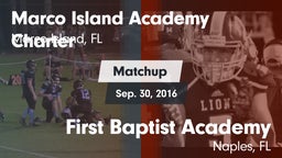 Matchup: Marco Island vs. First Baptist Academy  2016