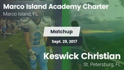 Matchup: Marco Island vs. Keswick Christian  2017