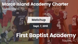 Matchup: Marco Island vs. First Baptist Academy  2018