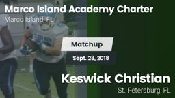 Matchup: Marco Island vs. Keswick Christian  2018