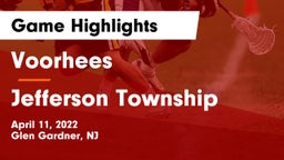 Voorhees  vs Jefferson Township  Game Highlights - April 11, 2022