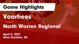 Voorhees  vs North Warren Regional  Game Highlights - April 8, 2022