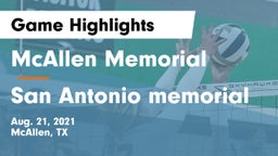 McAllen Memorial  vs San Antonio memorial Game Highlights - Aug. 21, 2021