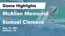 McAllen Memorial  vs Samuel Clemens  Game Highlights - Aug. 26, 2021
