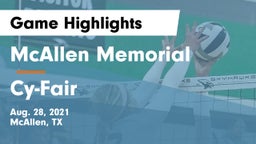 McAllen Memorial  vs Cy-Fair  Game Highlights - Aug. 28, 2021