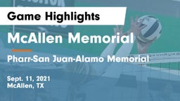 McAllen Memorial  vs Pharr-San Juan-Alamo Memorial  Game Highlights - Sept. 11, 2021