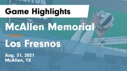 McAllen Memorial  vs Los Fresnos  Game Highlights - Aug. 31, 2021