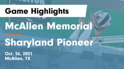 McAllen Memorial  vs Sharyland Pioneer  Game Highlights - Oct. 26, 2021