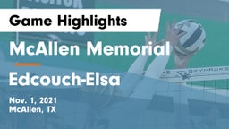 McAllen Memorial  vs Edcouch-Elsa  Game Highlights - Nov. 1, 2021