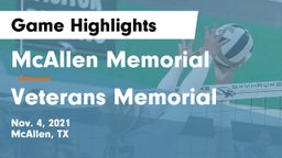 McAllen Memorial  vs Veterans Memorial  Game Highlights - Nov. 4, 2021