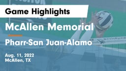 McAllen Memorial  vs Pharr-San Juan-Alamo  Game Highlights - Aug. 11, 2022