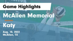McAllen Memorial  vs Katy  Game Highlights - Aug. 18, 2022