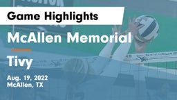 McAllen Memorial  vs Tivy  Game Highlights - Aug. 19, 2022